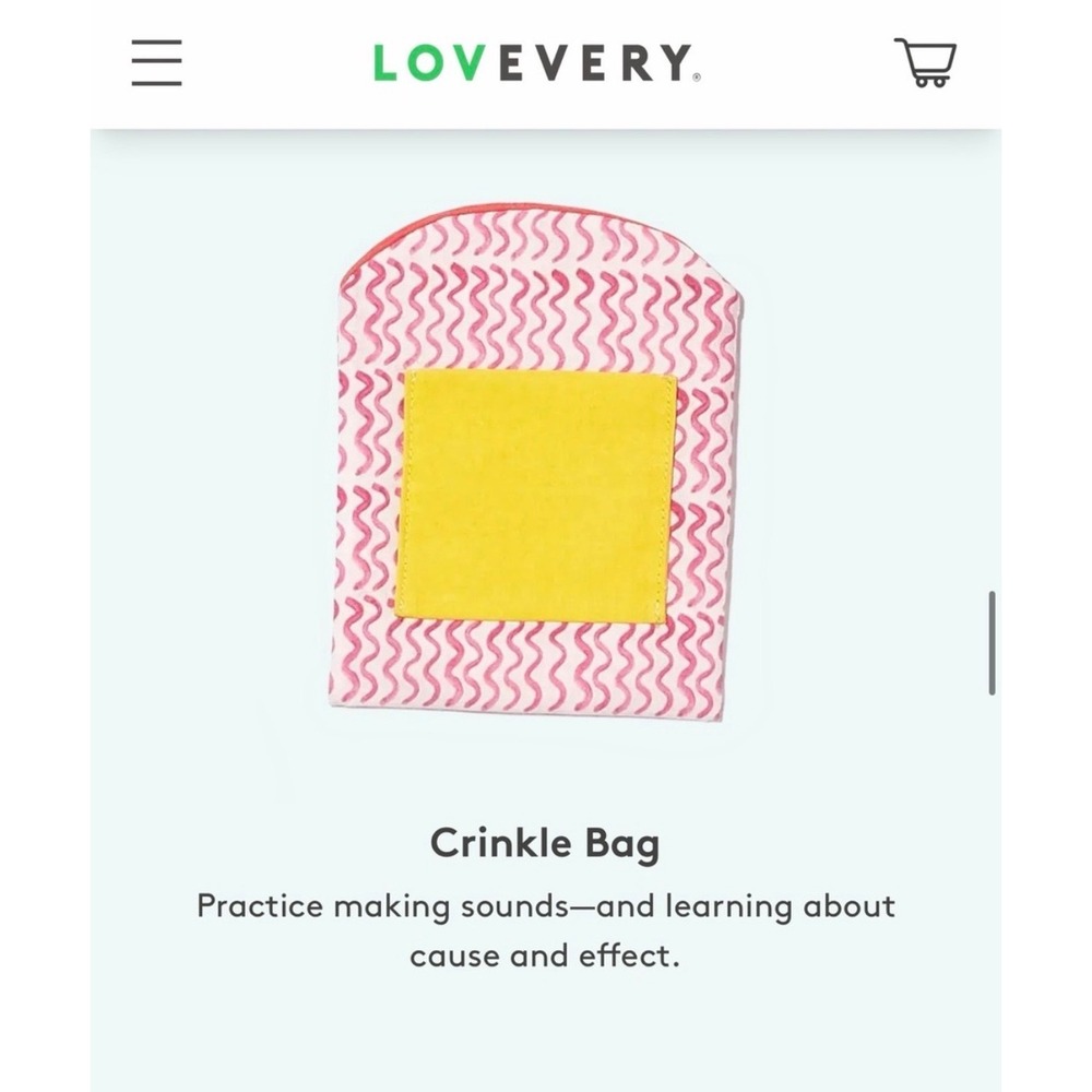Lovevery Crinkle Bag Kids Montessori Sensory Toy Educational Child Development - Picture 4 of 4